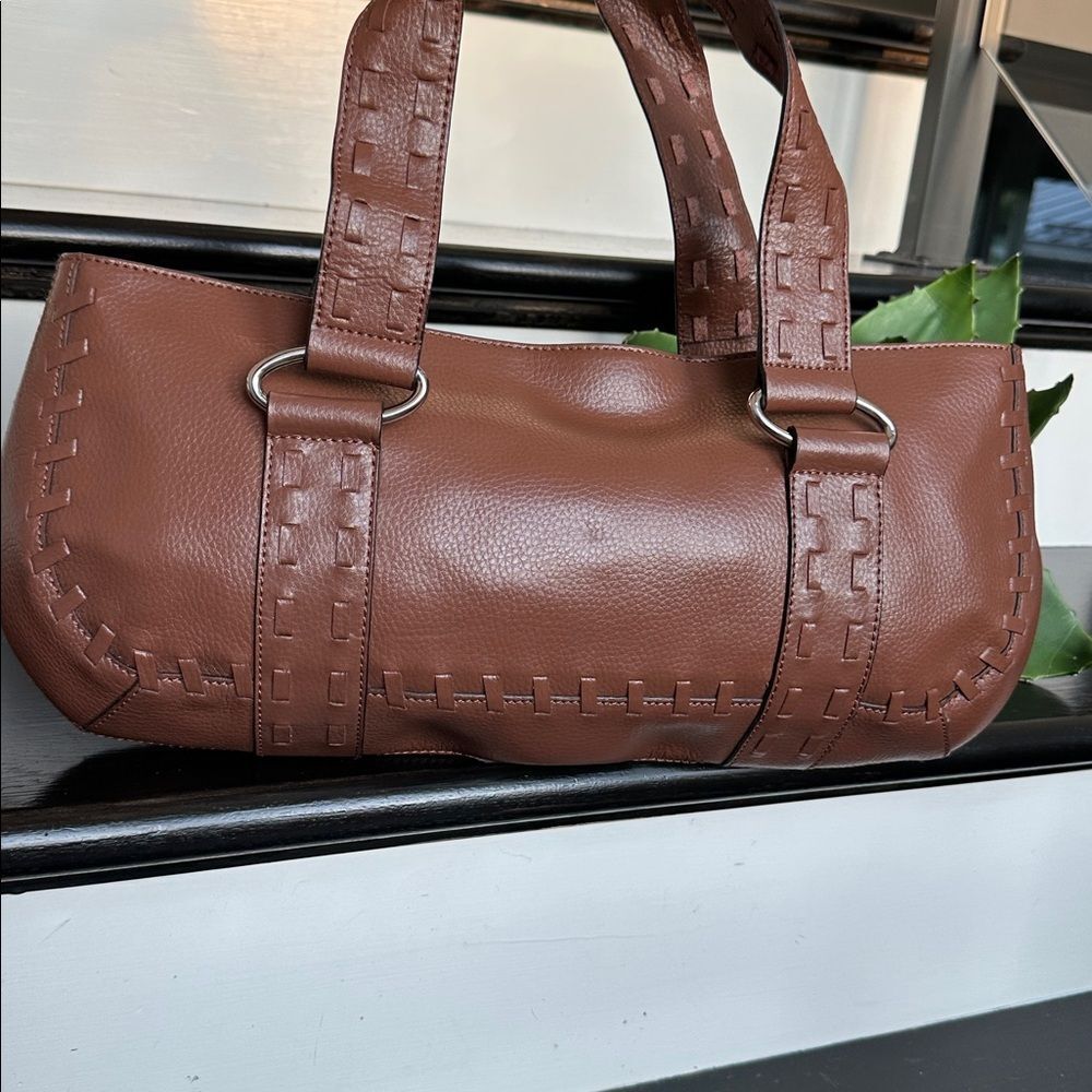 Elegant Brown Leather Handbag